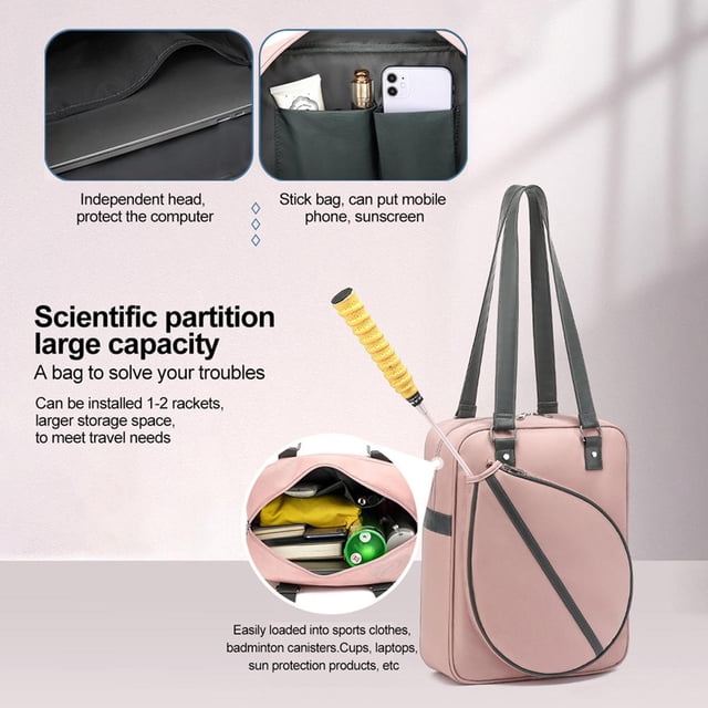 Tennis Shoulder Bag For Women Men Hold Tennis Racket Portable Outdoor Sports Fitness Bag ANGGREK Tennis Racket Bag