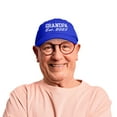 thumbnail image 4 of DALIX Grandpa Est. 2023 Fun Gift Embroidered Dad Hat Cotton Cap in Royal Blue, 4 of 5