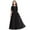 Black, variant on CPNG Girls' Sophisticated Half-Sleeve Lace Bodice Floor-Length Chiffon Dress – Elegant Formal Gown for Flower Girl, Wedding Guest, Holiday Parties & Special Occasions