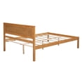thumbnail image 5 of Full Size Modern Minimalist Platform Bed Frame Wood Slat Support, Bed Frame with Headboard, for Bedroom , College Dorms, Oak, 5 of 9