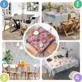thumbnail image 4 of Pioneer Flower Floral Print Pattern Square Tablecloth, Waterproof Wipeable Spillproof Washable Table Cover for Home Kitchen Party Decor, 42"x42", 4 of 6