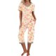 thumbnail image 1 of Puntoco Pijamas para mujer Conjunto de pijama y pantalón de manga corta con cuello en V para mujer Pijamas casuales con bolsillos, 1 of 5