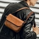 thumbnail image 5 of 1 bolso de hombro sencillo, práctico, tipo bandolera, estilo retro, de PU (caqui), 5 of 7