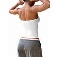 thumbnail image 4 of Womens Tube Tops Strapless Crop Tops Basic Backless Sleeveless Going Out 2026 Spring Summer Clothes White XL, 4 of 8