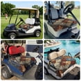 thumbnail image 6 of Golf Cart Seat Covers for 2 Seater,Brown Gray Plaid Microfiber Cart Seat Towel Blanket,Country Abstract Gradient Chic Check Absorbent Breathable Non Slip Bench Seats Protector for Golf Course 51"x31", 6 of 9
