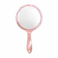 thumbnail image 2 of Double-Sided Handheld Mirror, Travel Makeup Mirror, Portable Round Compact Mirror with 1X/5X Magnification and Hanging Hole, Durable ABS Plastic Structure, for Women’s Grooming and Beard Trimming, 2 of 6