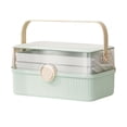 thumbnail image 3 of Caja de Joyería de Tocador de viaje Sunnimix Organizador de almacenamiento de joyas verde, 3 of 8