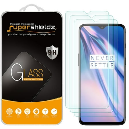 [3-Pack] Supershieldz for OnePlus 7T Tempered Glass Screen Protector, Anti-Scratch, Anti-Fingerprint, Bubble Free