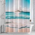 thumbnail image 3 of Summer Blue Sky Shower Curtain for Bathroom Decor, Modern Style Ocean Beach Wave Waterproof Fabric Shower Curtain, 36"x78" Set with 12 Hooks, 3 of 9