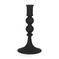 thumbnail image 4 of HomeRoots 608415 8 in. Black Glass Tabletop Taper Candlestick, 4 of 5