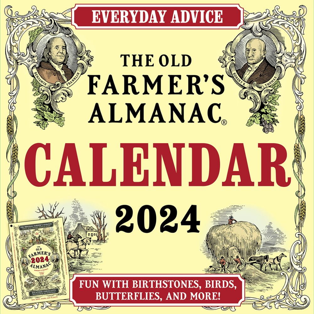 The Old Farmers Almanac 2024 Monthly Wall Calendar 12 x 12 Wall