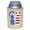 White, variant on Flip Flop Stars and Stripes USA Thick Foam Old School Can Coolie (Red)