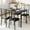 Black, variant on AOILE Dining Table for 4, Small Table and Chairs Set, 5-Piece Square Dinette Set for Kitchen & Dining Room, Perfect for Small Spaces