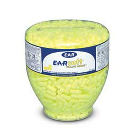 3M E-A-Rsoft E910R Yellow Neon Disposable Earplugs, 200 Pairs