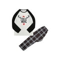 thumbnail image 2 of Family Matching Christmas Pajamas Sets Long Sleeve Elk Print Tops + Plaid Pants or Long Sleeve Patchwork Jumpsuit, 2 of 8