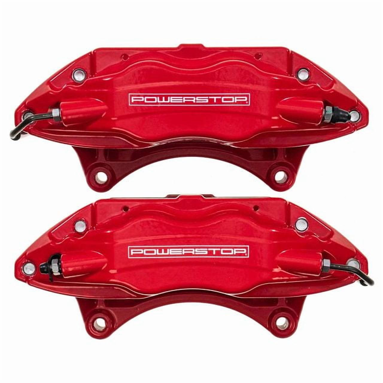 Power Stop Front Pair of Red Powder Coated Calipers S6234