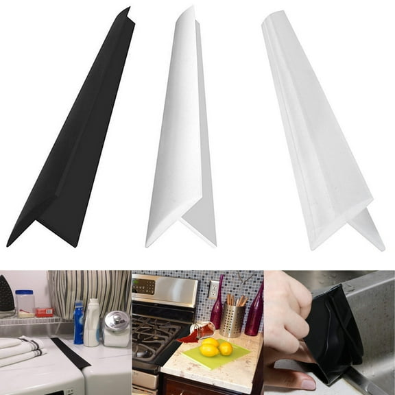 Manunclaims Rubber Kitchen Stove Counter Gap Cover Long & Wide Gap Filler, Seals Spills Between Counters, Stovetops, Washing Machines, Oven, Washer, Dryer - Heat-Resistant and Easy Clean(25Inches)