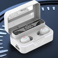 thumbnail image 1 of Bluetooth Earbuds 5.2 Wireless Mirror Display Charging Case, Clear Call, Sweatproof, Touch Control, 30mAh Battery for Sports Running, 1 of 6