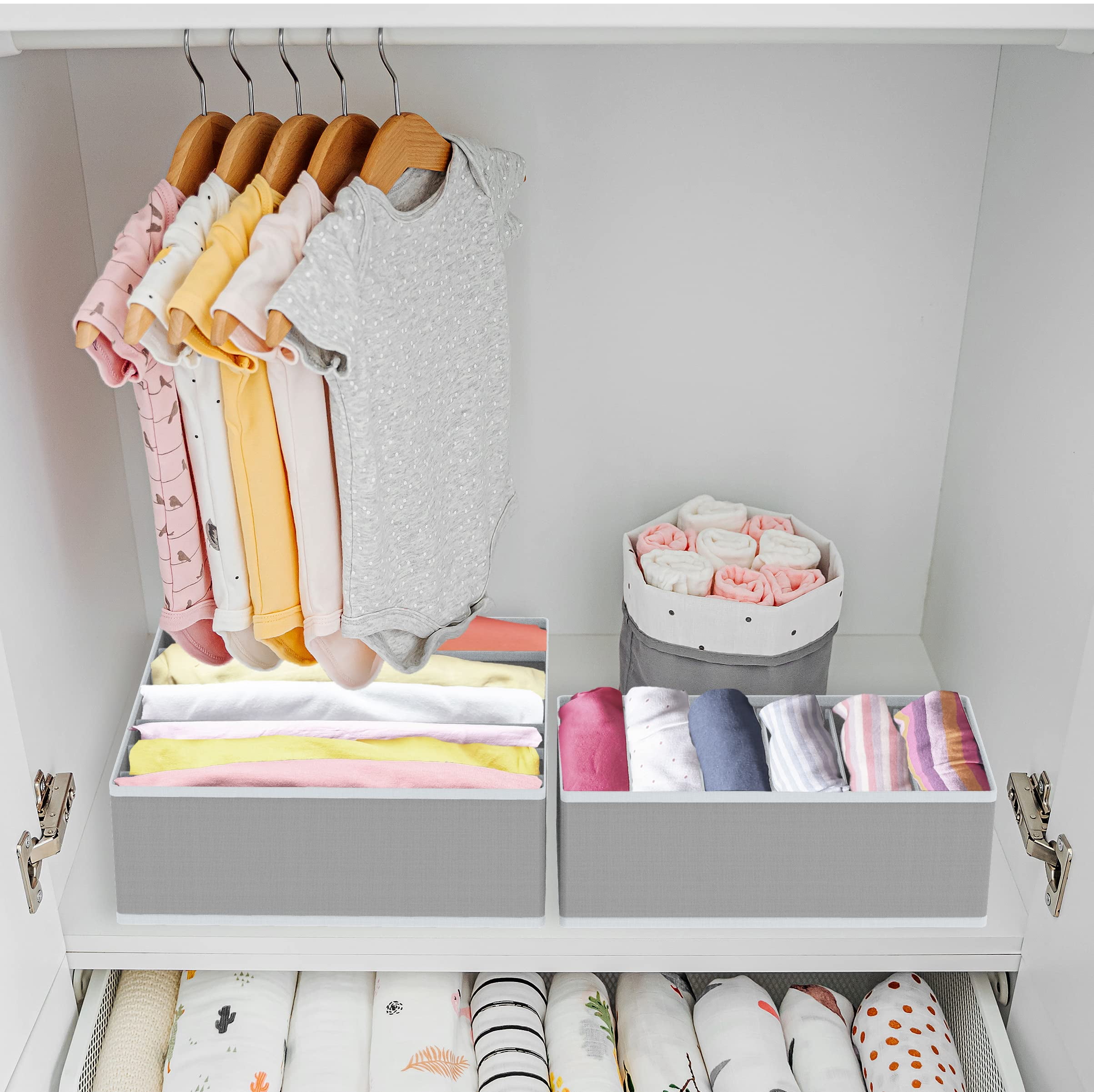 Lpoqw Dresser Drawer Organizer Storage Box With Compartments For Leggings  Closet Clothes Drawer Mesh Separation Box Stackable Drawer For Pants White