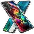 thumbnail image 2 of MUNDAZE LG Stylo 6 Neon Rainbow Galaxy Cat Shockproof Clear Hybrid Protective Phone Case Cover, 2 of 6