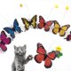 thumbnail image 2 of Juguete interactivo para mascotas con forma de mariposa colorida que vuela y gira a batería para gatos, 2 of 6