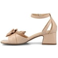 thumbnail image 2 of Journee Womens Zevi Linen Block Heel Dress Sandals, Widths Available, 2 of 9