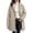 Khaki, variant on XRoczxe Women's Long Sherpa Coat, Open Front Fuzzy Fleece Jacket with Lapel Collar, Soft Warm Winter Teddy Outerwear for Casual Daily Wear & Layering