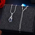 thumbnail image 6 of Silver Drop Jewelry Set for Women Cubic Zircon Teardrop Dangle Earrings And Necklace Set for Wedding Bridal Accessories, 6 of 7
