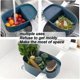thumbnail image 5 of Sink Strainer Colander Drain Basket, Kitchen Waste Corner Food Strainer (Blue), 5 of 5