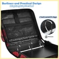 thumbnail image 4 of Zipper Binder with Shoulder Strap 2 inch 3 Ring Waterproof File Folder Organizer Bag 500 Sheet Red Roses Pattern, 4 of 8