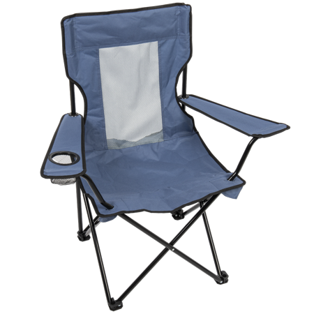 Mesh back quad camping chair