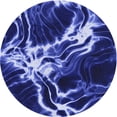 thumbnail image 1 of Ahgly Company Machine Washable Indoor Square Transitional Light Slate Blue Area Rugs, 3' Square, 1 of 7