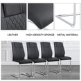 thumbnail image 6 of Dining Chairs Set of 2, Modern Dining Room Side Chairs with Faux Leather Padded Seat and Metal Legs, PU Leather Upholstered Armless Accent Chairs for Kitchen, Living Room, Bedroom and Office, Black, 6 of 7