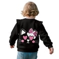 thumbnail image 3 of Xoenoiee Cat Bow Heart Print Girls Crewneck Sweatshirt Toddler Kids Long Sleeve T Shirt Ruffle Pullover Cotton Sweater Tops, Size 1-2 Years, 3 of 7