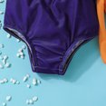 thumbnail image 2 of Vedolay Teen Girl Swimsuits Girl's Cute One Piece Swimsuit Print Letter Tape Backless Bathing Suit,Purple 18 Months, 2 of 5