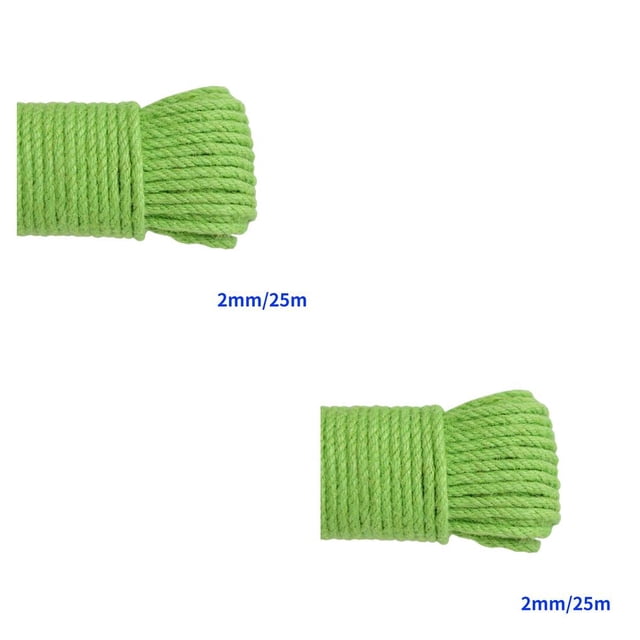 tredstone Color Rope Roll Twine String Cord DIY Handmade String Accessories Craft Scrapbooking Making Tool green 2mm x 25m 2Set