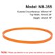 thumbnail image 2 of Uxcell 4 Paquetes de Correas de Máquina de Coser Naranjas MB-355 Motor Drive Correa en V 14" de Circunferencia Exterior, 2 of 6