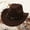 Brown, variant on HNMKIU Western Cowboy Jazz Bowler Hat with Decorative for Men and Women RD2,One Size