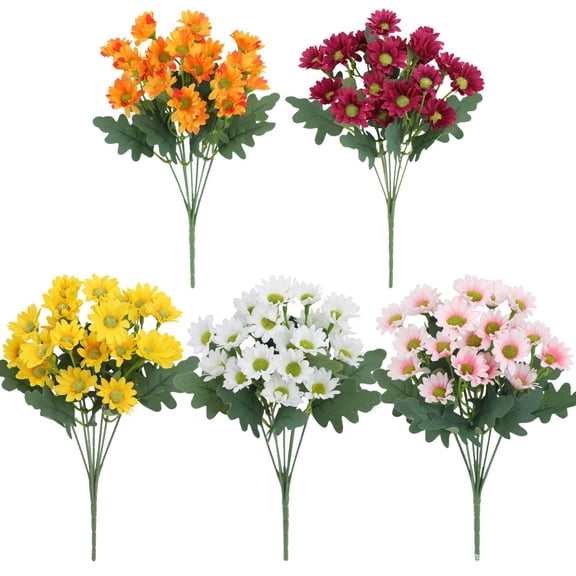 Waterweed Chrysanthemum Artificial Flower White,Faux Mum for Floral Arrangements and Furniture Decoration