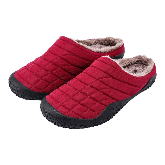 Pantuflas cálidas, zapatos acogedores para el hogar, ligeros y cómodos para hombres y mujeres (44), color rojo