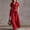 Red, variant on Morttic Women's Collared Button Shirt Short Sleeve Waist Cinched A-Line Elegant Solid Pockets Maxi Dress Vacation Casual Outfit Red,S