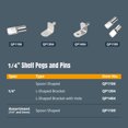 thumbnail image 3 of POWERTEC 50PK 5mm Clear Shelf Pegs, Shelf Pins Support Pegs for Shelves, Kitchen Cabinet Shelf, Bookshelf, Closet and Furniture, Nickel Plated Shelf Holders Metal Pin Peg (QP1502), 3 of 8