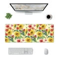 thumbnail image 3 of Disketp Gaming Mouse Pad Sunflower Cornflower Poppy Pattern Large Mouse Mat Long Extended Desk Pad Non-Slip Rubber Mice Pads Stitched Edges Thin Pad (11.8x31.5 Inch), 3 of 9