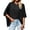 Black, variant on Summer Short Sleeve Oversize Solid Color T Shirt Women Loose Tops