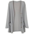 thumbnail image 4 of Arlun Women's Cardigan Sweaters Lightweight Long Sleeve Open Front Knitted Button down Cardigans Tops with Pockets Soft Comfort Solid Color Basic Outwear Grey XL, 4 of 4