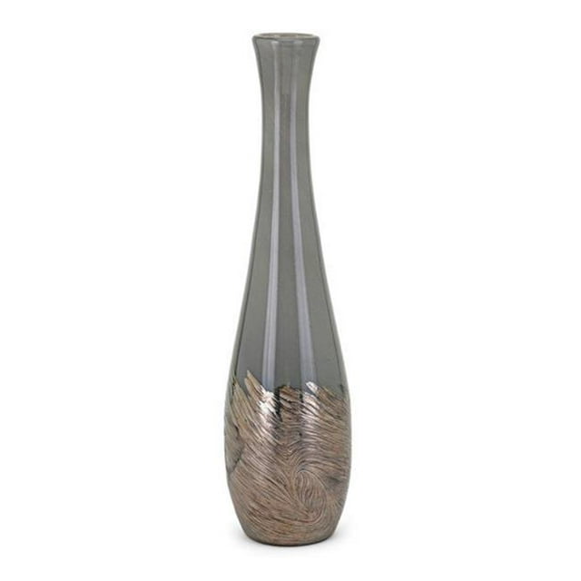 Imax 47979 Montag Large Art Glass Bottle, Gray