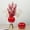 Red, variant on 100Fens Creative pumpkin plastic vase cute pumpkin desktop ikebana mounted vase, simulation pumpkin vase Daily & Holiday Decoration