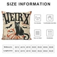 thumbnail image 5 of Halloween Decor Pillow Covers Black Cat/Pumpkin Pattern Pillow Case with Happy Halloween/Trick or Treat Quote Decorative Pillow Cushion Cover, 5 of 5