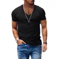 thumbnail image 1 of Playera Casual Delgada Delgada Con Cuello En V De Color, 1 of 8