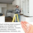 thumbnail image 5 of 20pcs Plastic Locking Shelf Support Pegs,6.9mm Shelf Pins,Self-Locking Bracket Clips,Clear Shelf Pegs for for Kitchen Cabinet Furniture Book Shelves,6.9mm Peg x 3/4" Thick Shelves, 5 of 7